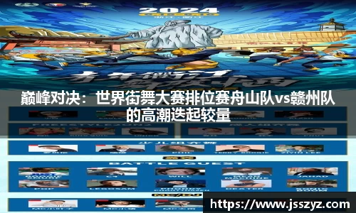 巅峰对决：世界街舞大赛排位赛舟山队vs赣州队的高潮迭起较量